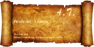 András Tímea névjegykártya